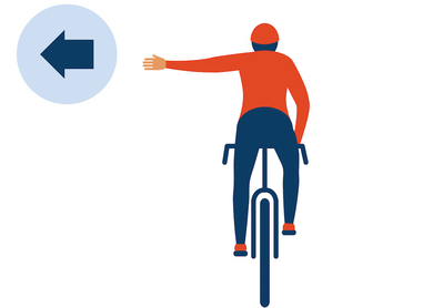 Bicyclist Hand Signal Left Turn